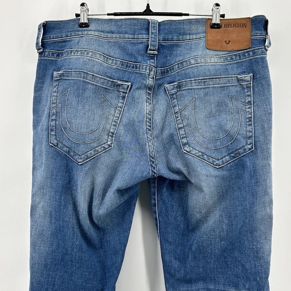 True Religion Rocco Jeans‎ Mens 36x32 Relaxed Skinny Stretch Denim Streetwear
